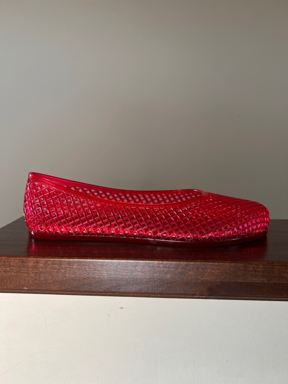 NWOT Wild fable Red Jelly Woven Ballet Flat - Women.